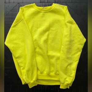 Neon yellow crewneck Gildan